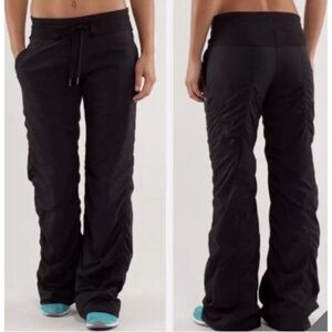Lululemon Athletica Dance Studio Black Ribbed Pants